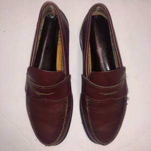 Men's Penny Loafer Dress Shoes Brown Leather Size 6-1/2